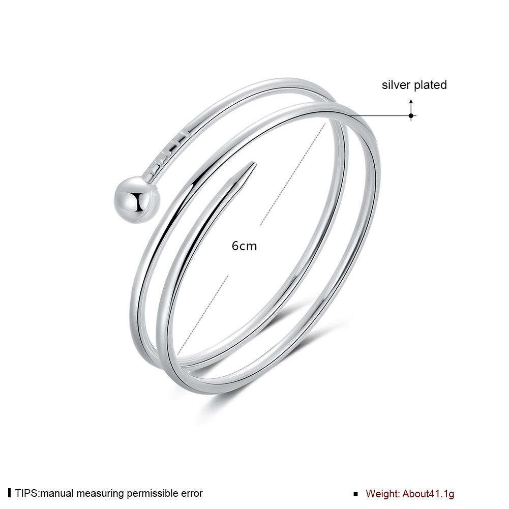 Pin Wrap Bangle 925 Sterling Silver Plated-Hollywood Sensation®