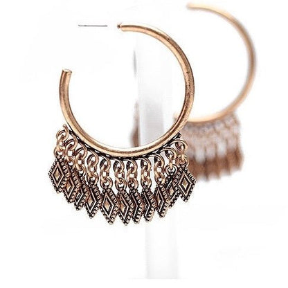 Chandelier Hoop Earrings for Women in Antique Gold - Hollywood Sensation®
