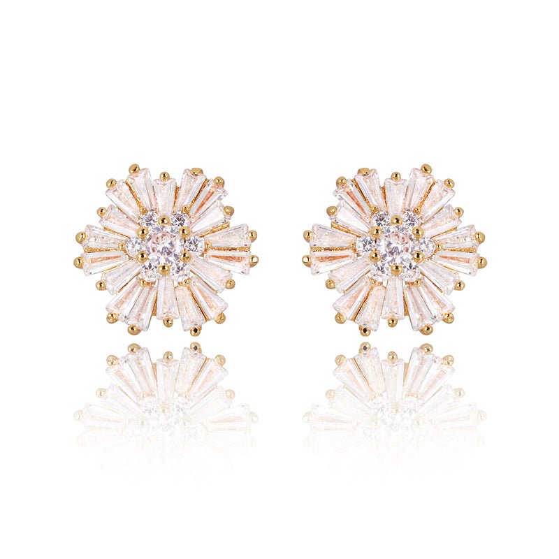 Crystal Stud Earrings with White Gold - Hollywood Sensation®