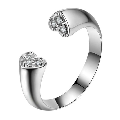 Cubic Zirconia Heart Ring - Hollywood Sensation®