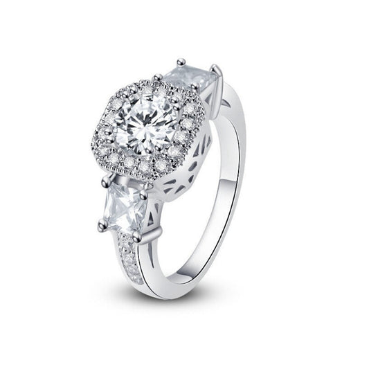 Cubic Zirconia Rings- "Exotic Crystal Ring"-Cubic Ring-Cubic Zirconia Engagement Rings - Hollywood Sensation®
