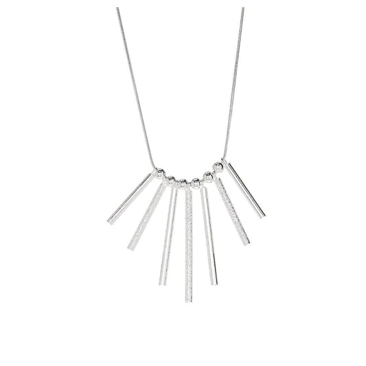 Dazzling Silver Tassel Necklace for Women - Hollywood Sensation®