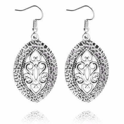 Tara Retro Silver Earring Women's Drop Dangle Earring-Hollywood Sensation®