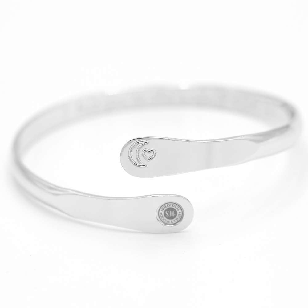 Stainless Steel Engravable Heart Metal Bead Stretch Bracelet | Wholesale  Jewelry Website
