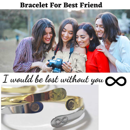 Friendship Bracelets, Infinity Bracelets, Best Friend Bracelets, Engraved Bracelets I would be lost without you- Infinity Sign - Hollywood Sensation®