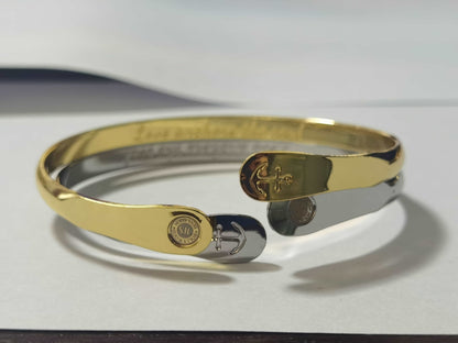 Gold Anchor Bracelet Engraved Bracelets Love Anchors the Soul Anchor Bracelet Women - Hollywood Sensation®