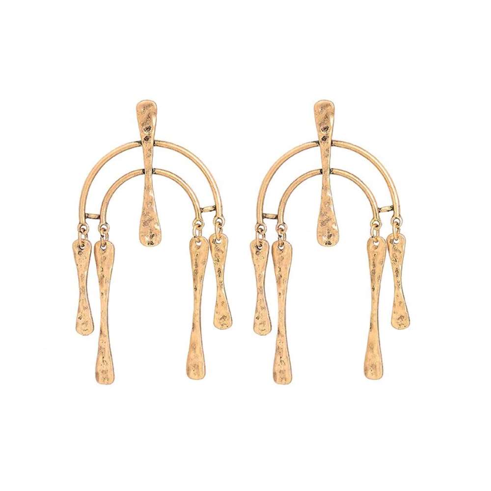 Gold Boho Chandelier Drop Earrings for Women - Hollywood Sensation®