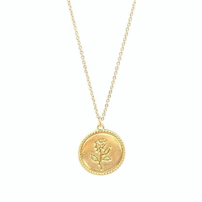 Gold Coin Pendant Necklace for Women - Hollywood Sensation®