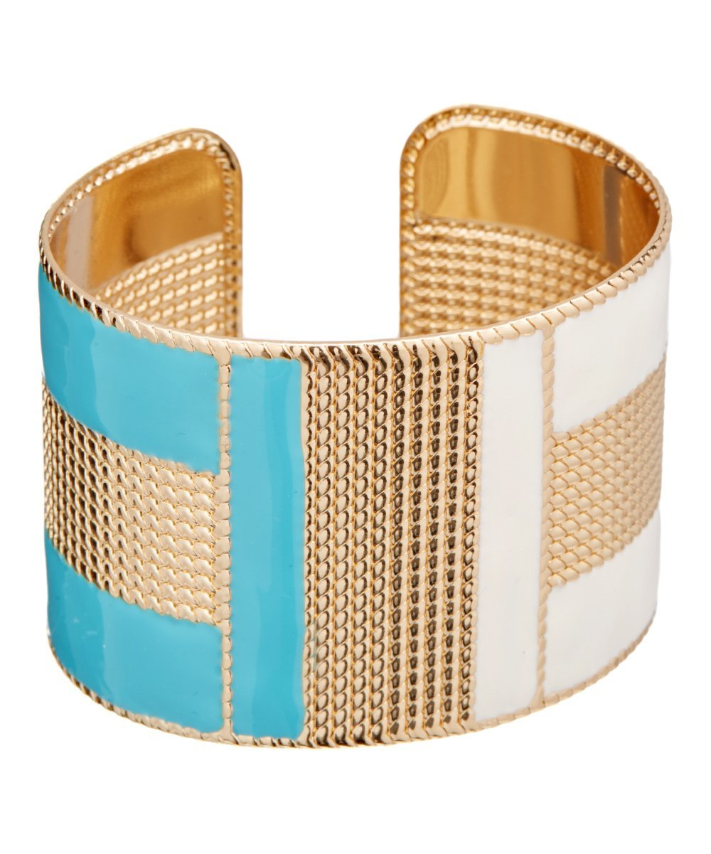 Gold Cuff Bracelet for Women with Ceramic Colors - Hollywood Sensation®