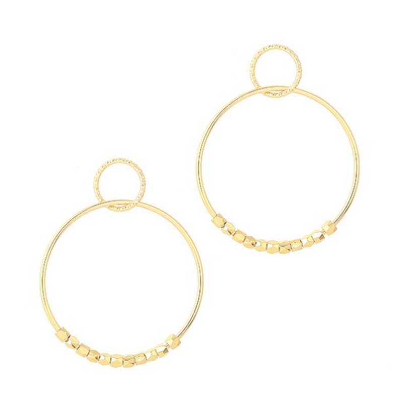 Gold Hoop Dangle Earrings - Hollywood Sensation®