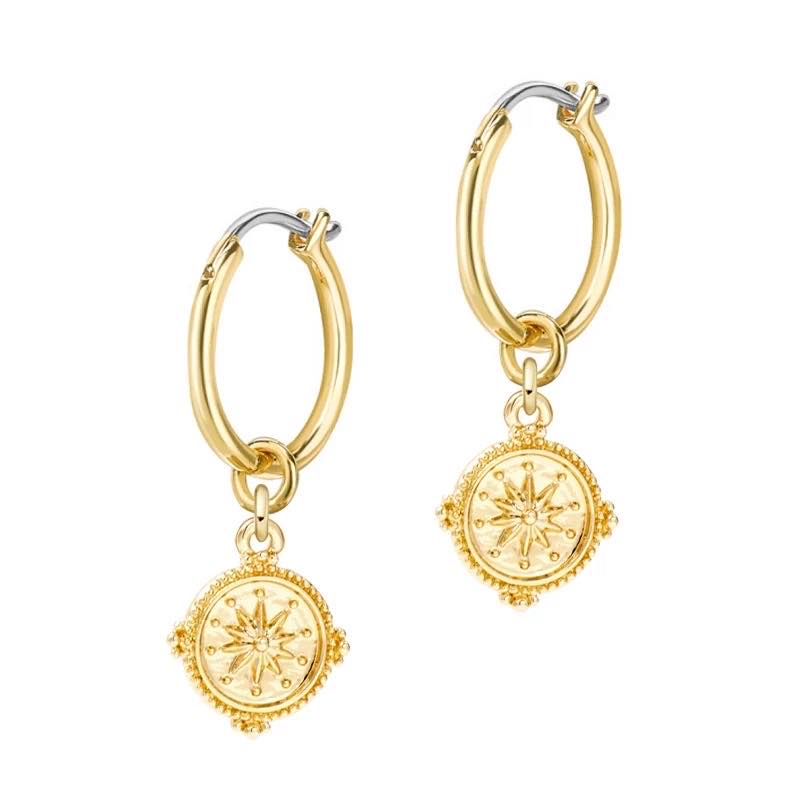 Gold Huggie Dangle Earrings for Women - Hollywood Sensation®
