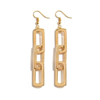 Gold Link Dangle Earrings - Hollywood Sensation®