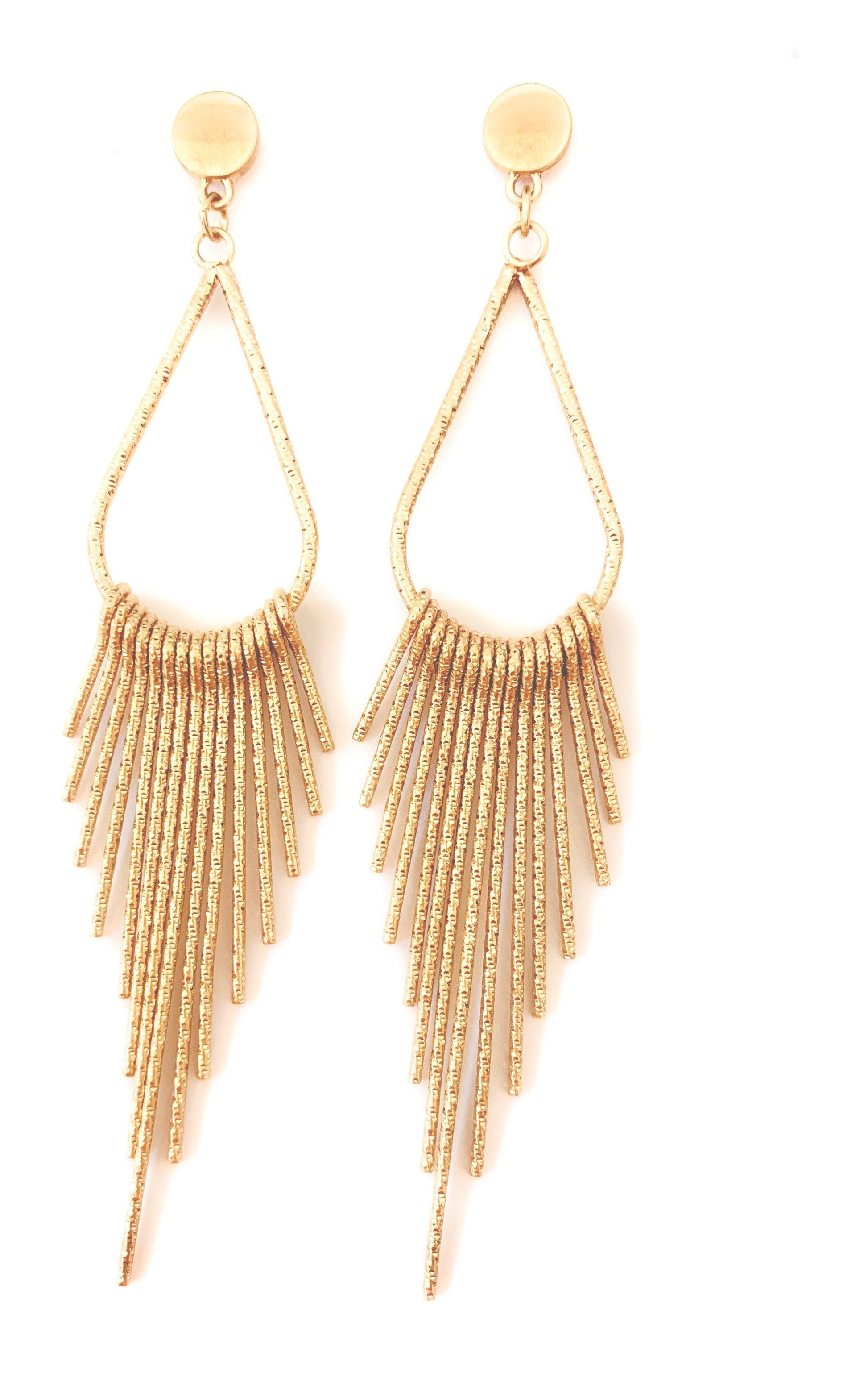 Gold Long Tassel Earrings - Hollywood Sensation®