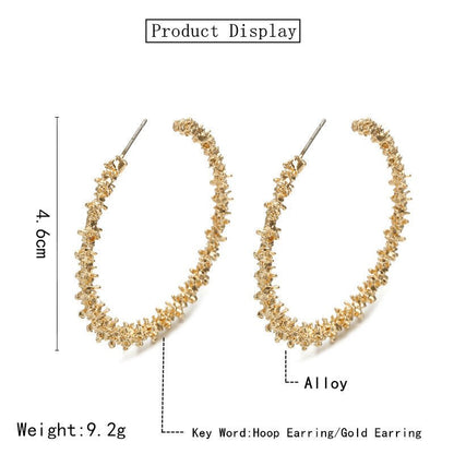 Gold Nugget Hoop Earrings - Hollywood Sensation®