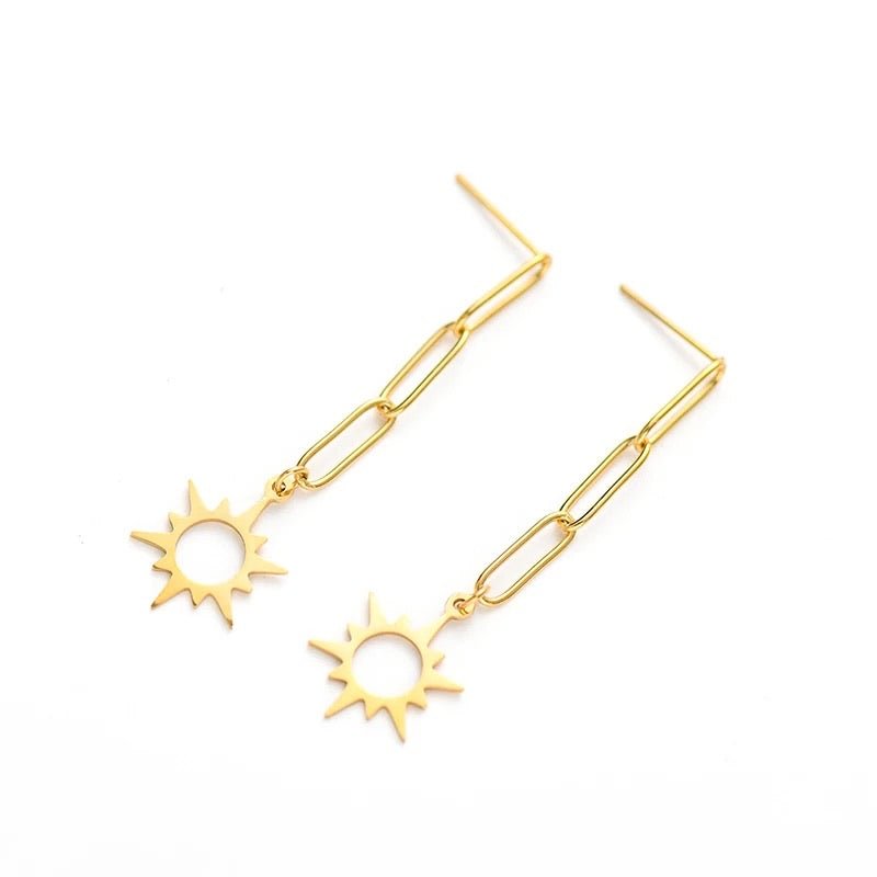 Gold Star Dangle Earrings for Women - Hollywood Sensation®