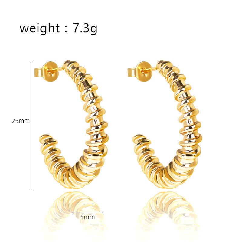 Gold Twist Hoop Earrings - Hollywood Sensation®