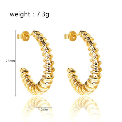 Gold Twist Hoop Earrings - Hollywood Sensation®