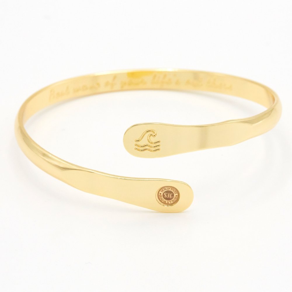 gold wave bracelets surfers bracelets ocean bracelets engraved best wave of your lifes out there bracelets 639736