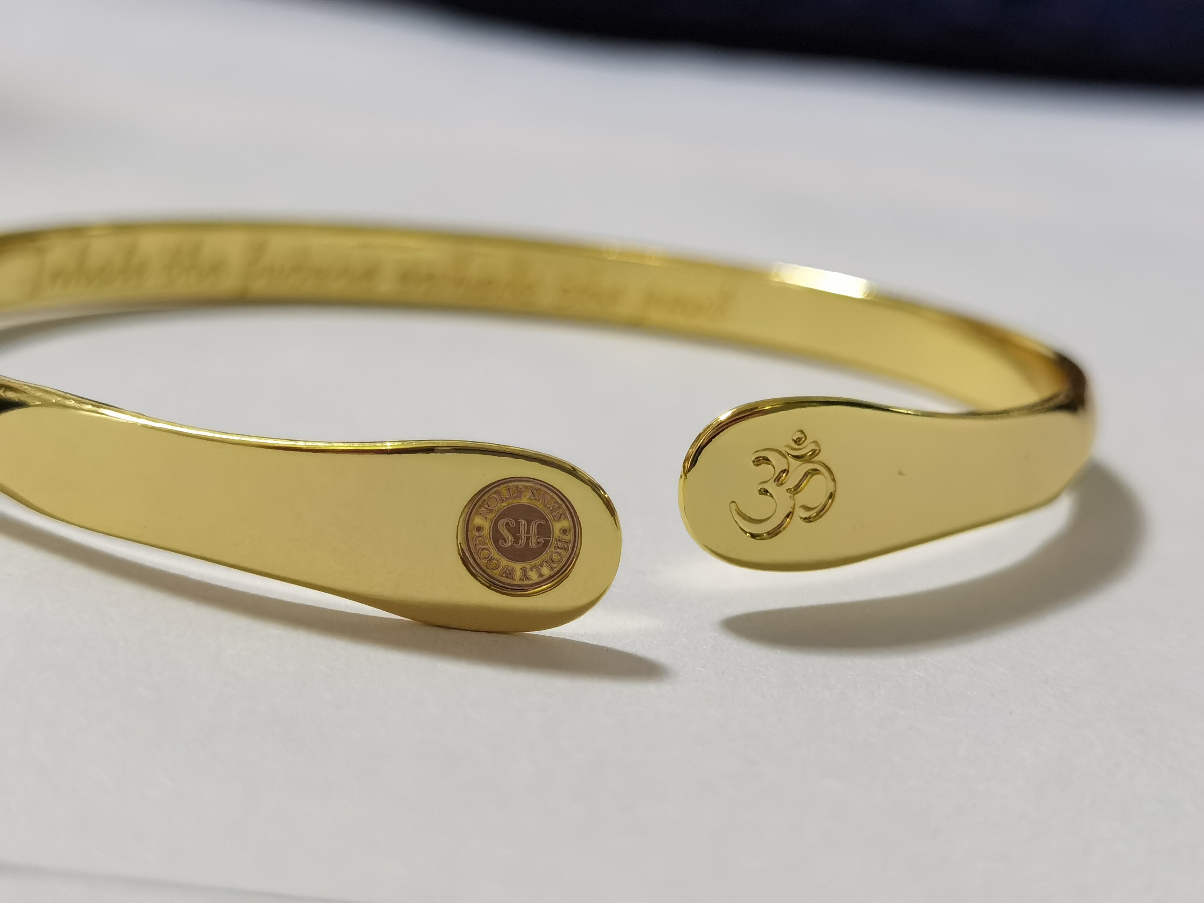 Om 18K Gold Plated Silver Adjustable Bracelet: Gift/Send Jewellery Gifts  Online J11149381 |IGP.com