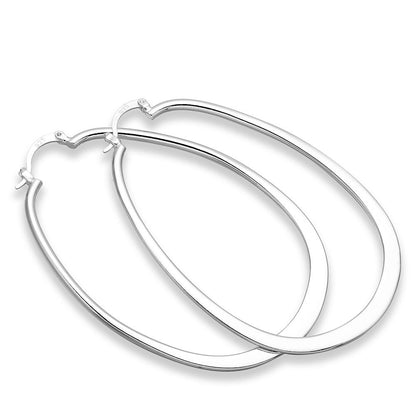 Silver Hoop Earrings-Hollywood Sensation®