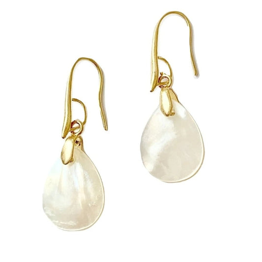 Iridescent Natural Shell Dangle Earrings for Women - Hollywood Sensation®