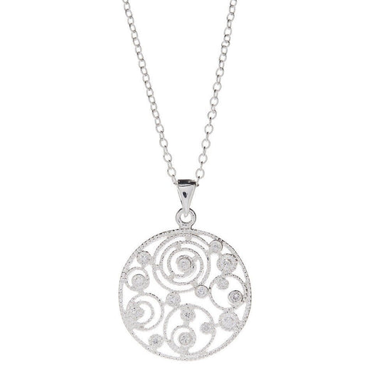 Iris Necklace Silver Plated Necklace- Necklace for Women- Pendant Necklace- Necklace Pendant - Hollywood Sensation®