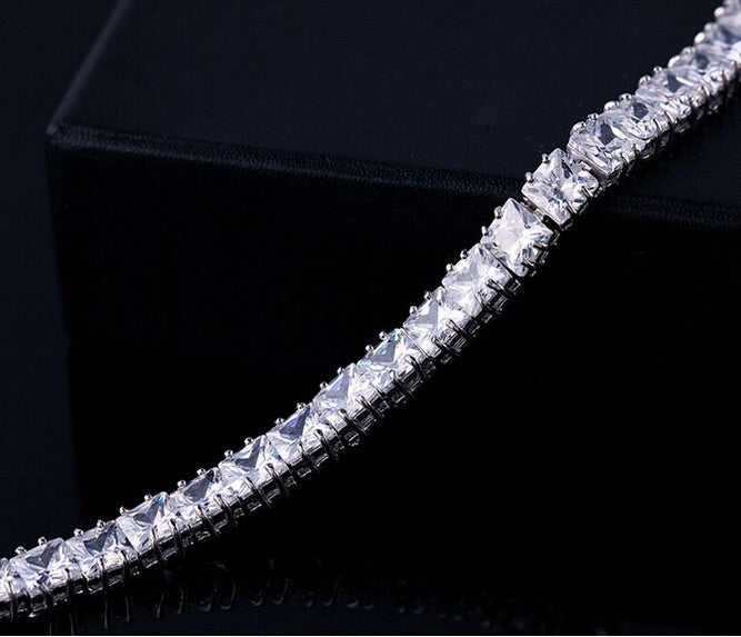 Princess Cut Cubic Zirconia Tennis Bracelet-Hollywood Sensation®