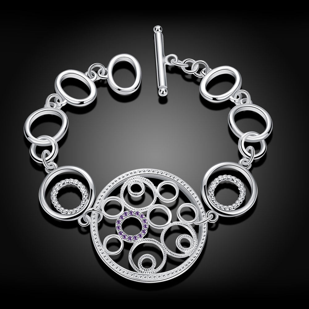 Julia Silver Plated Chain Bracelet-Bracelets for Women - Hollywood Sensation®