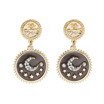 Moon and Star Dangle Earrings - Hollywood Sensation®
