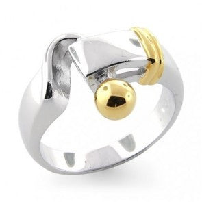 Two Tone Silver And Gold Classic Zoey Ring-Hollywood Sensation®